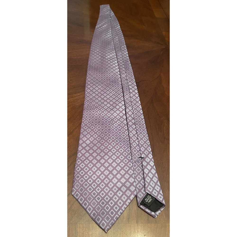 Kenneth Cole New York Purple 100% Silk Men’s Neck Tie Made In USA - Picture 3 of 9